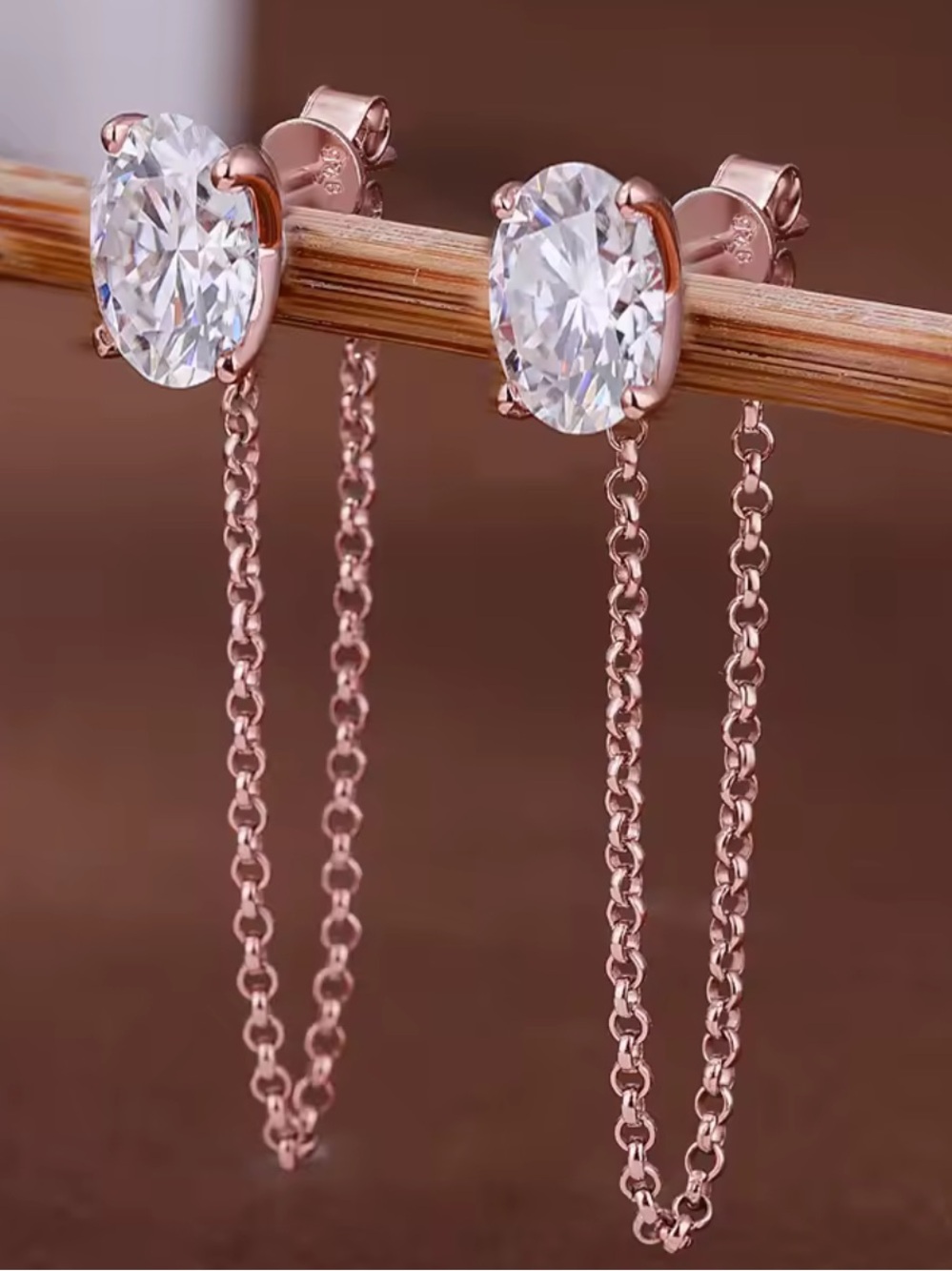 New Rose Gold Drop Earrings